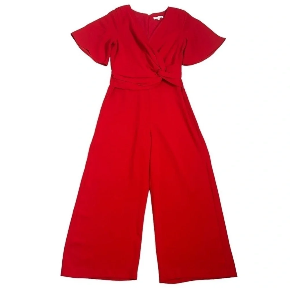 Harlyn Red Front Twist Jumpsuit - Picture 4 of 15